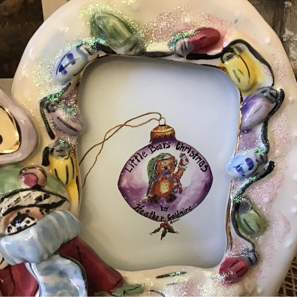 Vintage 2001 Blue Sky signed Heather Goldminc First Christmas picture fr… - Picture 4 of 8